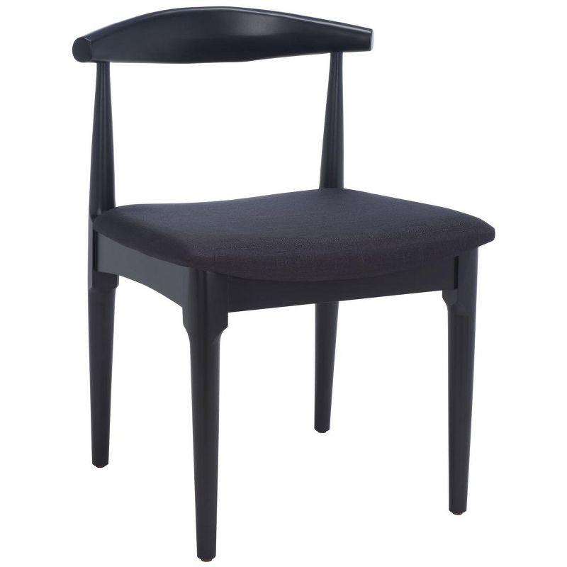 Lionel Retro Black Upholstered Wood Dining Chair Set