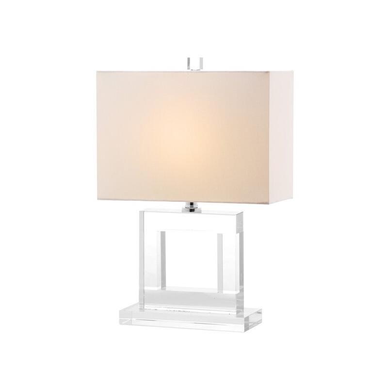 Everly Quinn Modern Crystal Table Lamp With Led Bulb For Bedroom, Living Room, Home Office, Or Study