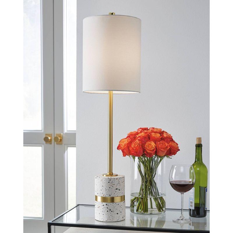 Signature Design by Ashley Maywick Table Lamp: Terrazzo Style, Mid-Century Influence, Ambient Lighting