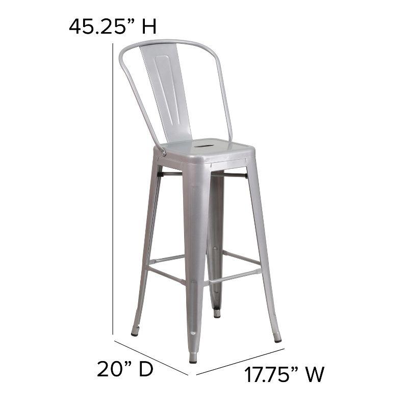 Flash Furniture Metal Outdoor Stool