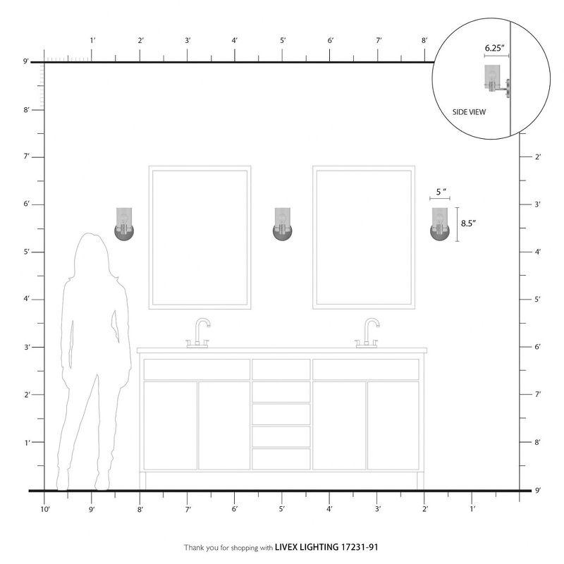 Livex Lighting Munich 1 - Light Sconce in  Brushed Nickel