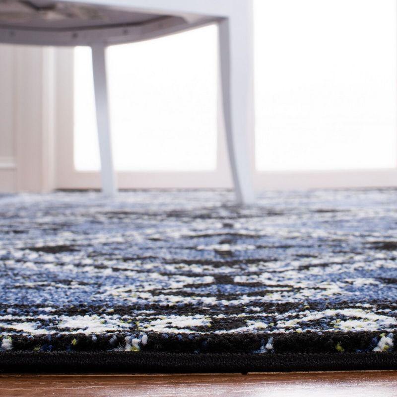 Vintage Hamadan VTH293 Power Loomed Indoor Area Rug - Blue/Black - 6'7"x6'7" - Safavieh