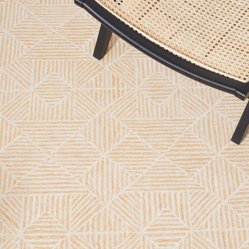 Abstract ABT763 Handmade Indoor Area Rug - Gold/Ivory - 4'x6' - Safavieh