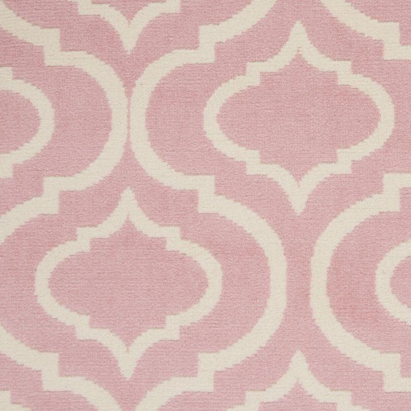 Nourison Jubilant 6' x 9' Pink Indoor Area Rug Moroccan Casual Trellis by Nourison