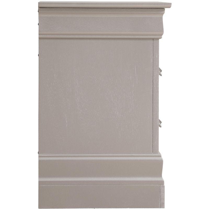 Passion Furniture Lorana 2-Drawer Champagne Nightstand (24 in. H x 21 in. W x 16 in. D)