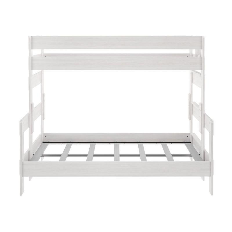 Max & Lily Farmhouse Twin XL over Queen Bunk Bed, White Wash