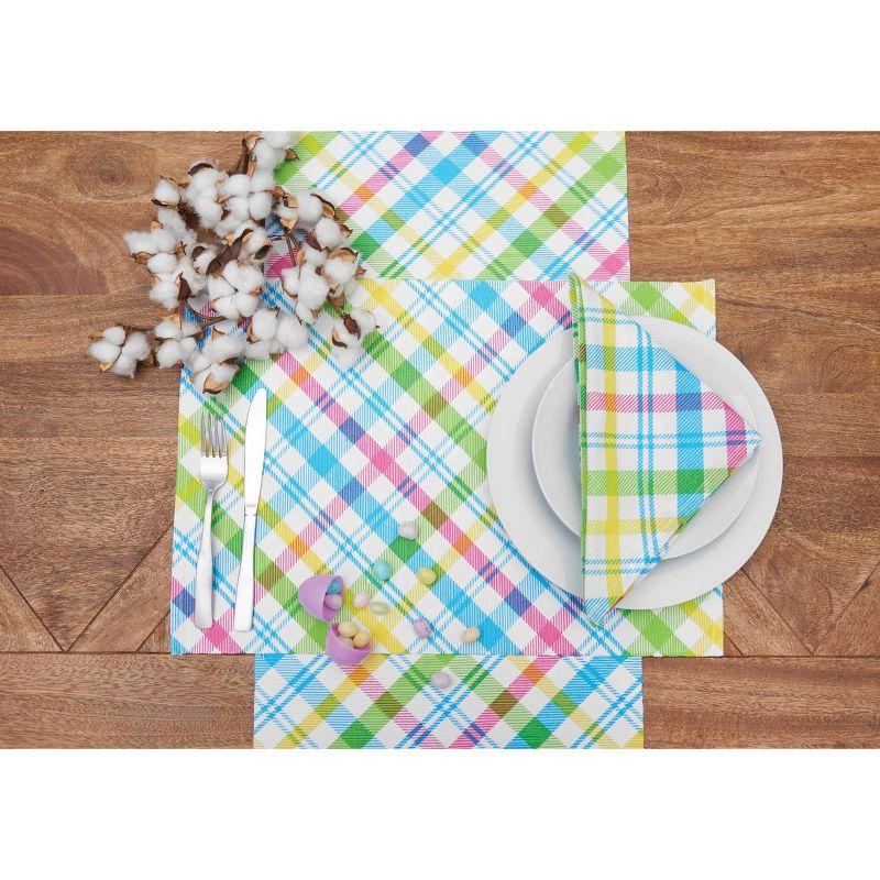 C&F Home Spring Blossom Plaid Napkin Set of 6