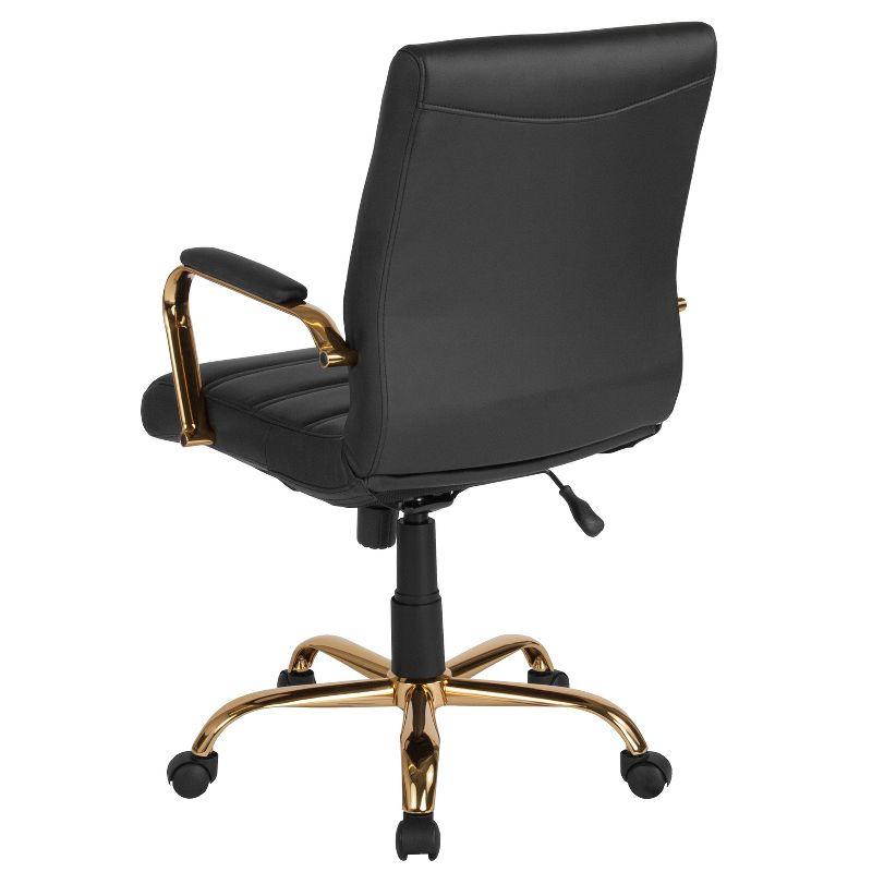 Flash Furniture Mid-Back Executive Swivel Office Chair with Metal Frame and Arms