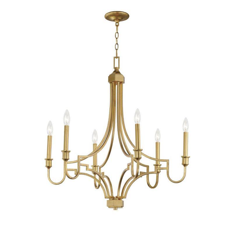 Normandy Gold Leaf 6-Light Traditional Steel Chandelier