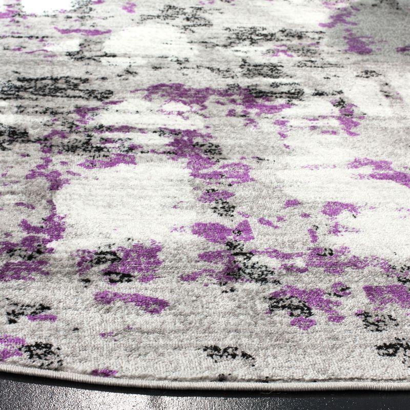 Skyler SKY193 Power Loomed Indoor Area Rug - Grey/Purple - 5'1"x7'6" - Safavieh