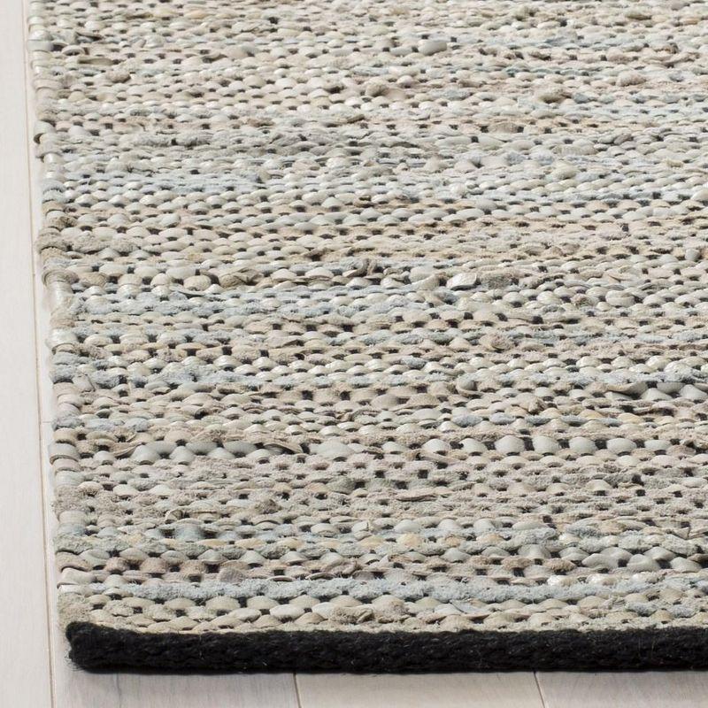 Vintage Leather VTL104 Hand Woven Indoor Area Rug - Beige - 5'x8' - Safavieh