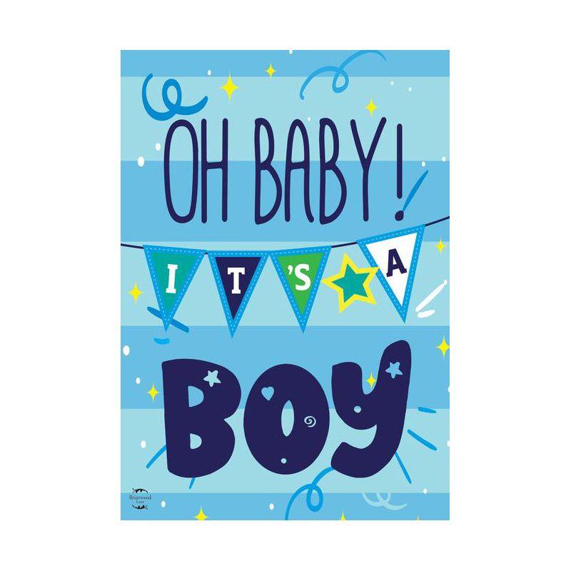Baby Boy Double-Sided House Flag 28" x 40" Briarwood Lane