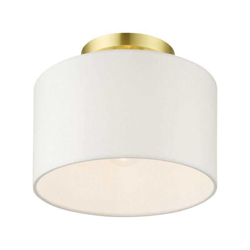 Livex Lighting Clark 1 - Light Semi-Flush Mount in  Satin Brass