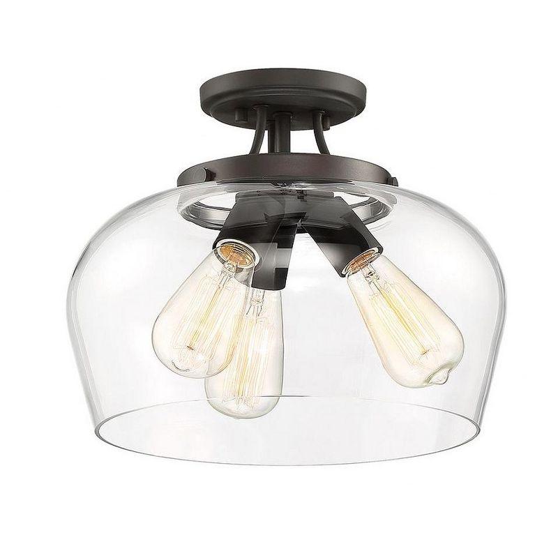 Savoy House Octave 3 - Light Semi-Flush Mount in  English Bronze