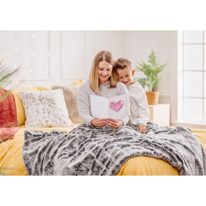 Chanasya FrostFur Luxuriousfrost Tip Fur Mink Throw Blanket & Reviews | Wayfair