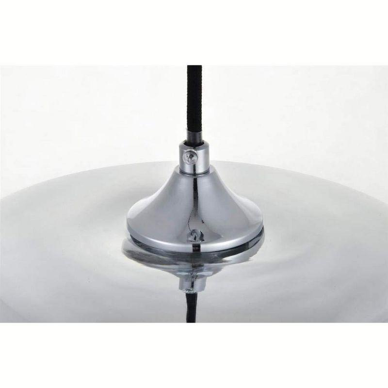 Elegant Lighting Ashwell 1 Light Chrome Pendant With Clear Glass
