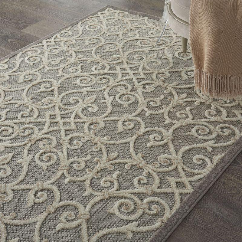 Nourison Aloha Contemporary Scroll Outdoor Rug