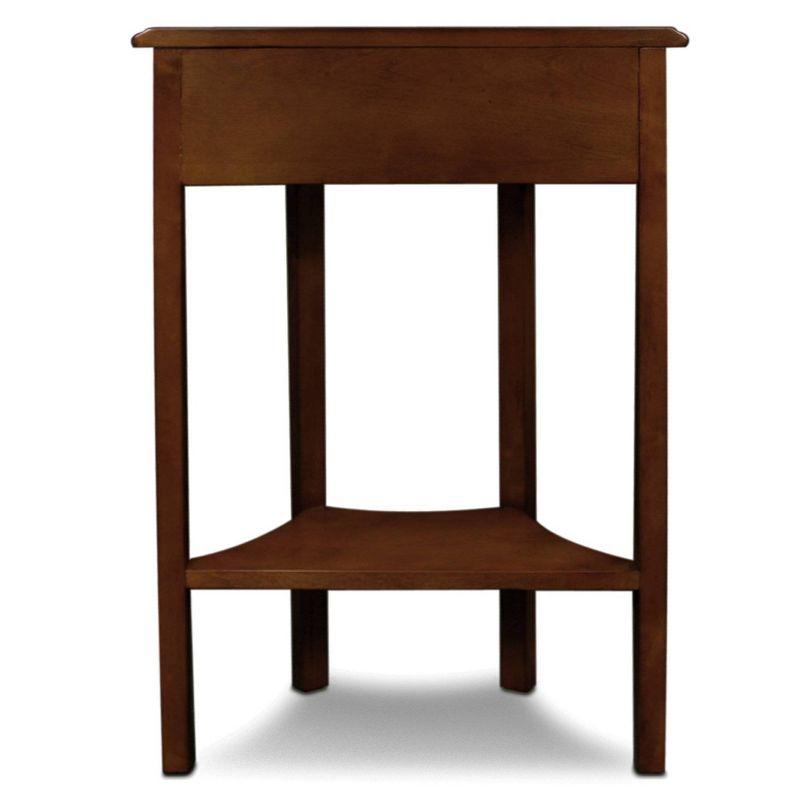 Demilune Hall Stand - Chocolate Cherry - Leick Home: Entryway Furniture with Drawer & Lower Shelf