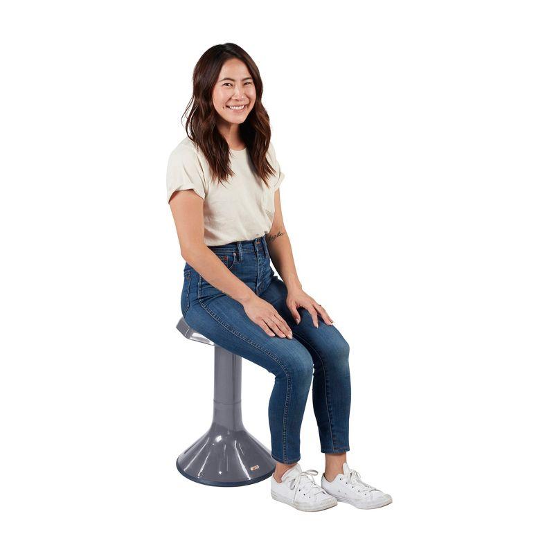 ECR4Kids ACE Active Core Engagement Wobble Stool, 20-Inch Seat Height, Grey, 1