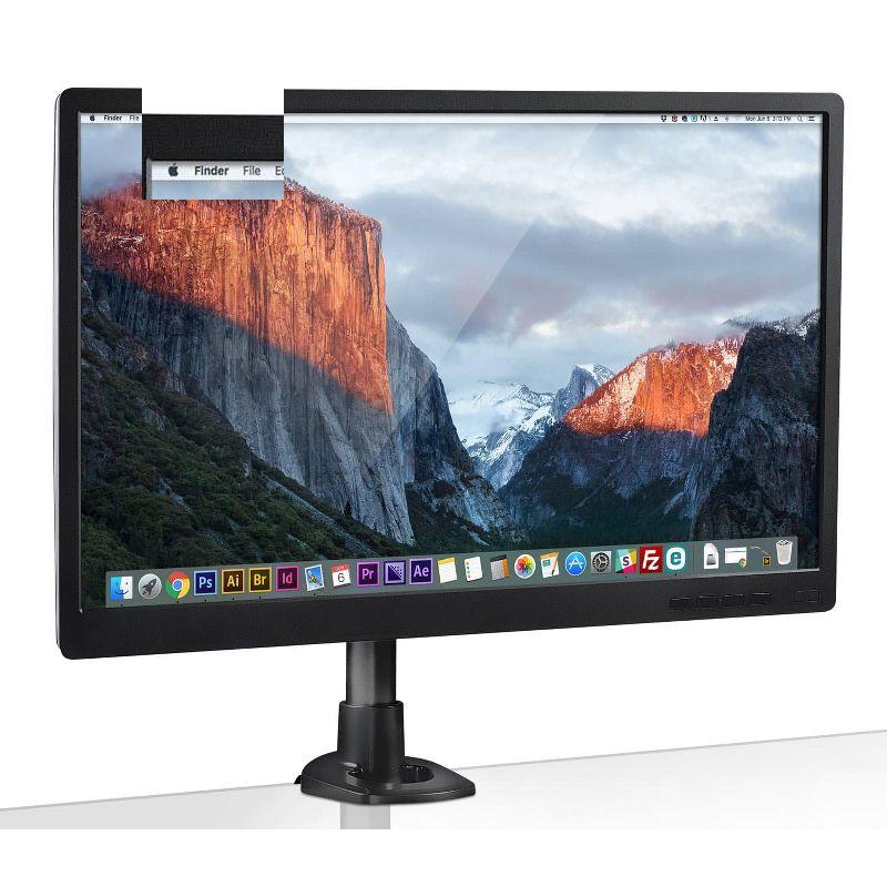 Mount-It! Computer Monitor Mount with Height Adjustable and Tilting Functionality Fits 13" - 32" Screen Sizes, C-Clamp Installation, Black