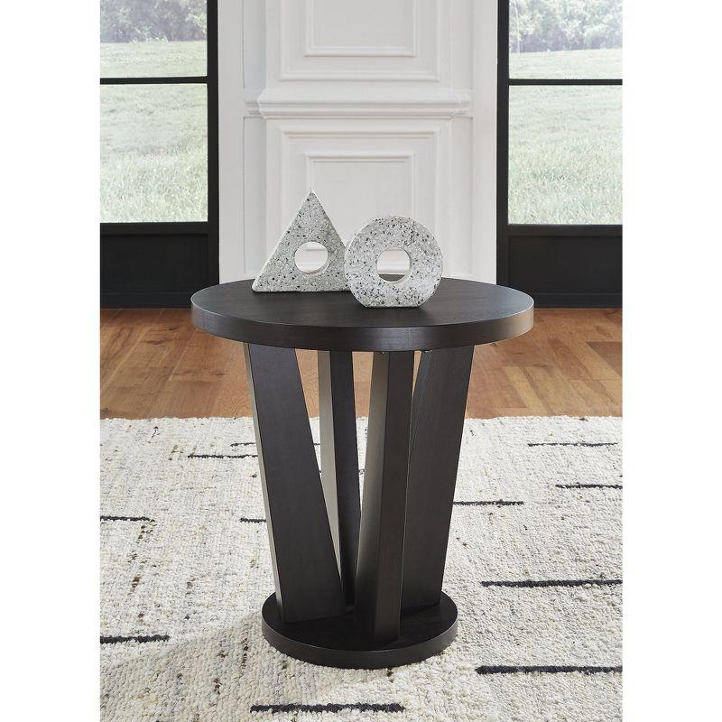 Signature Design by Ashley Contemporary Chasinfield End Table, Dark Brown