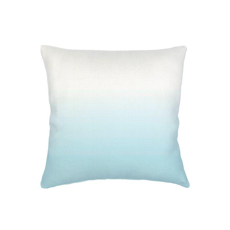 Aqua Ombre 20x20 Linen Throw Pillow with Down Insert