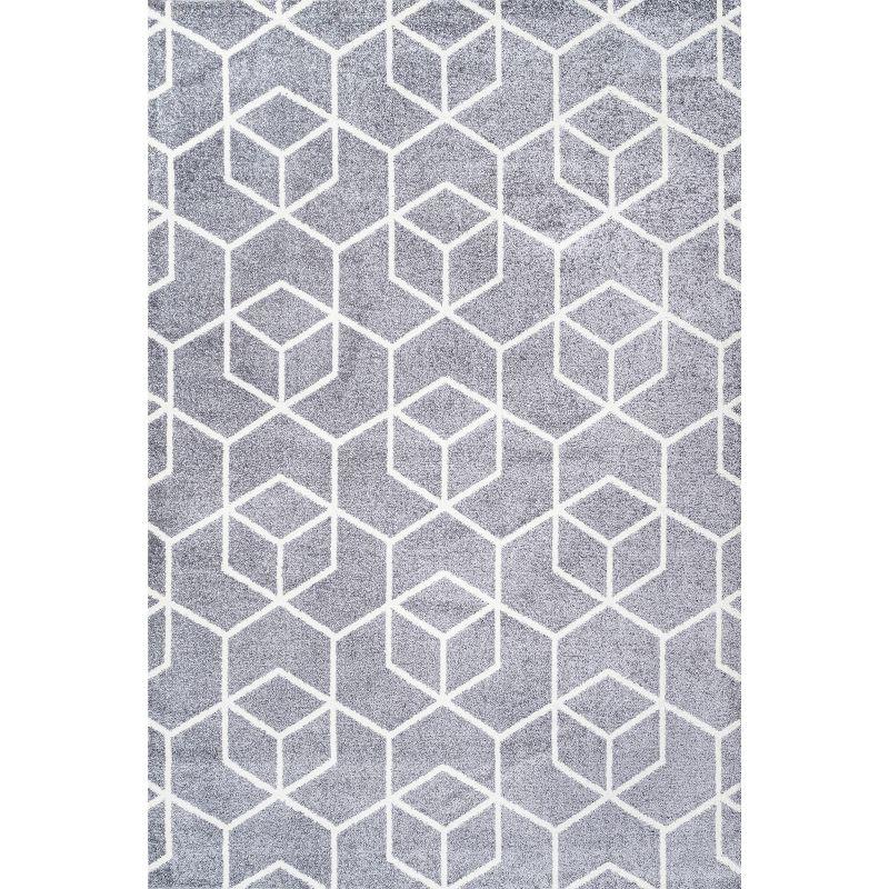 Tumbling Blocks Modern Geometric Area Rug - JONATHAN Y