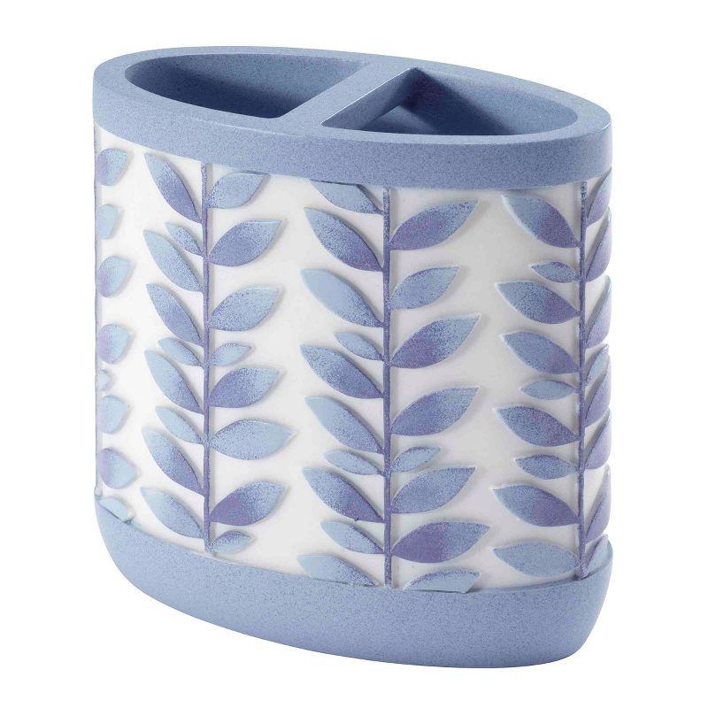 Periwinkle Blue and Purple Leaf Resin Toothbrush Holder