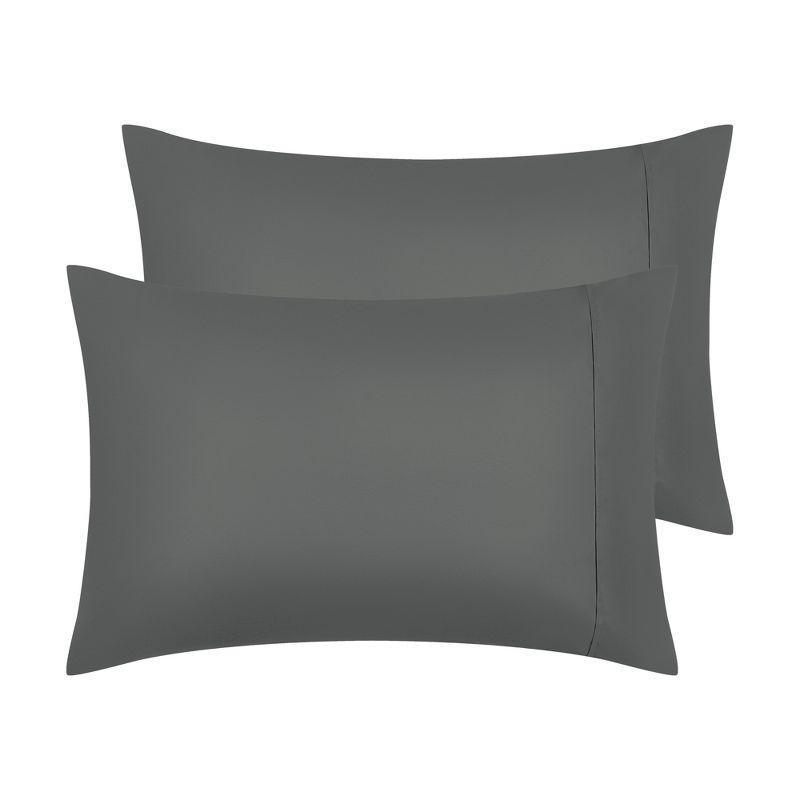 Dark Gray Polyester Standard/Queen Pillowcases with Envelope Closure