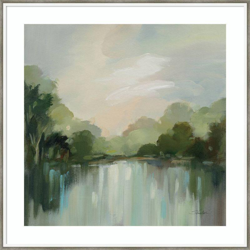 33"x33" Cool Spring Day by Silvia Vassileva Wood Framed Wall Art Print Silver - Amanti Art