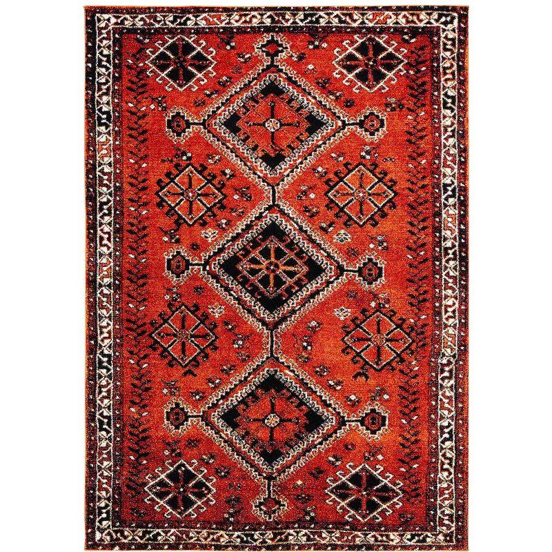 Vintage Hamadan VTH293 Power Loomed Indoor Accent Rug - Orange/Red - 2'7"x5' - Safavieh
