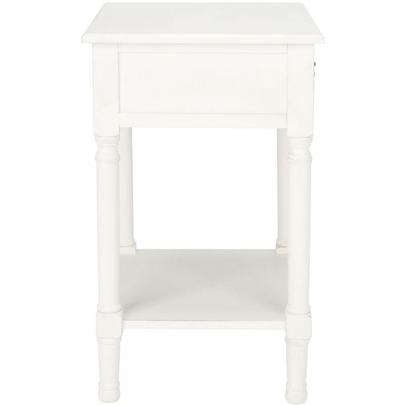 Whitney 1 Drawer Accent Table - Distressed White - Safavieh.