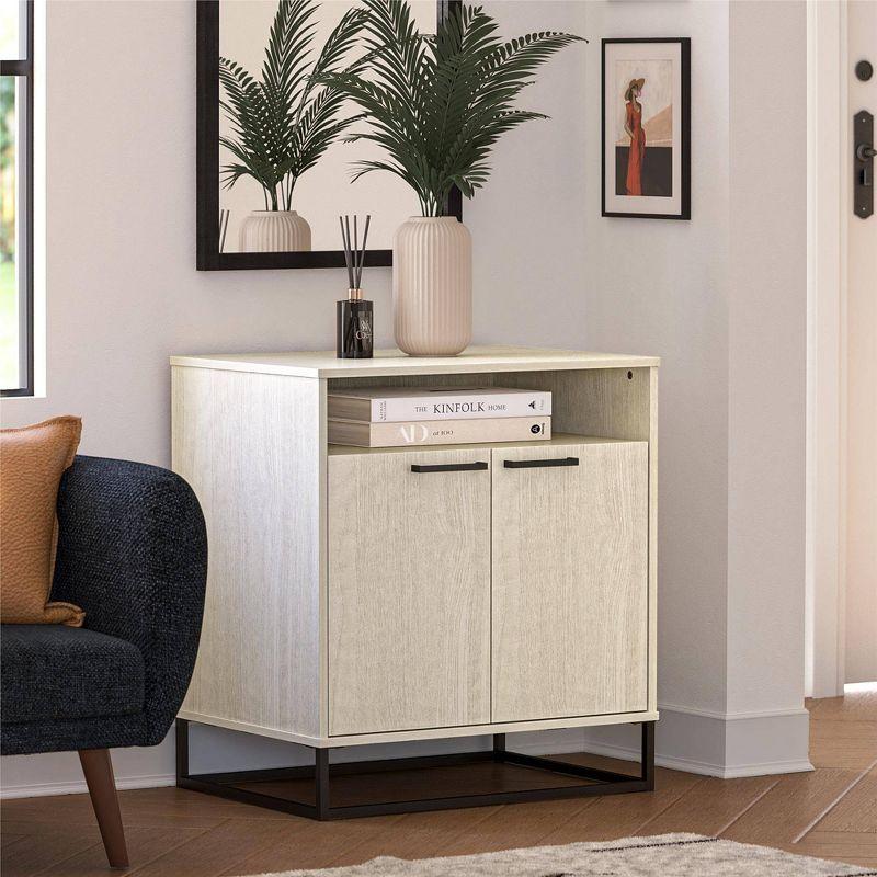 Novogratz Kelly 2 Door Accent Cabinet Ivory Oak