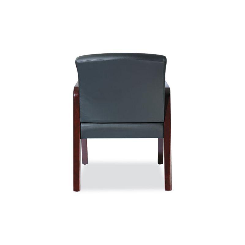 Alera Alera Reception Lounge WL Series Guest Chair, 24.21" x 24.8" x 32.67", Black Seat, Black Back, Mahogany Base