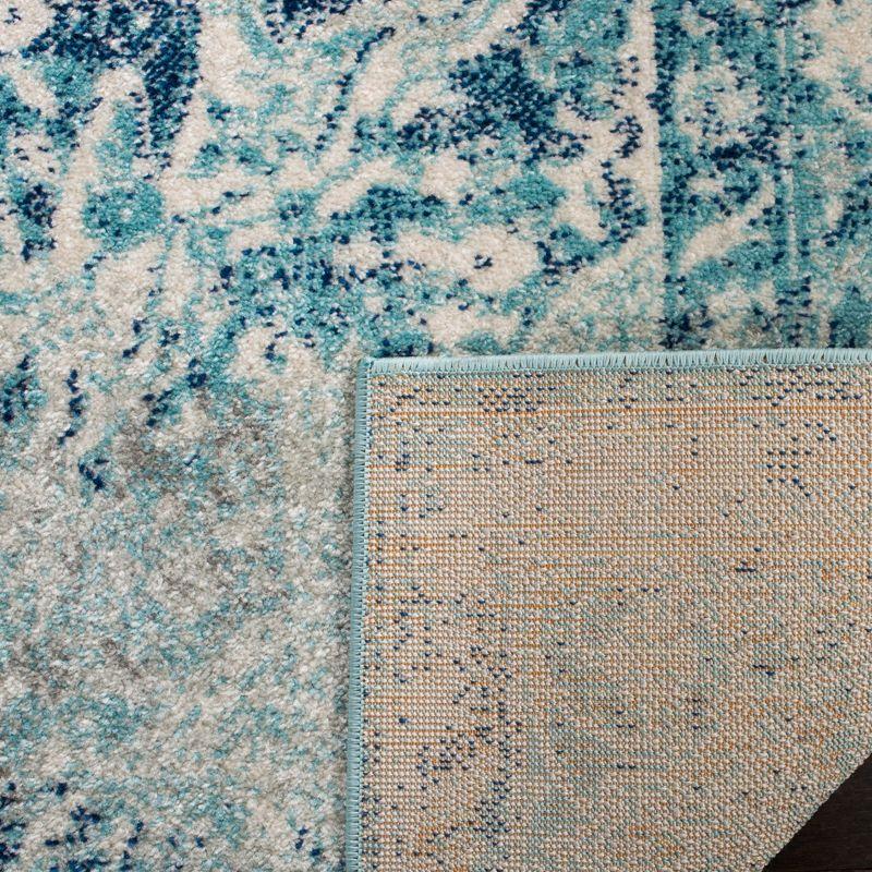 Madison MAD152 Power Loomed Indoor Area Rug - Ivory/Blue - 5'3"x7'6" - Safavieh