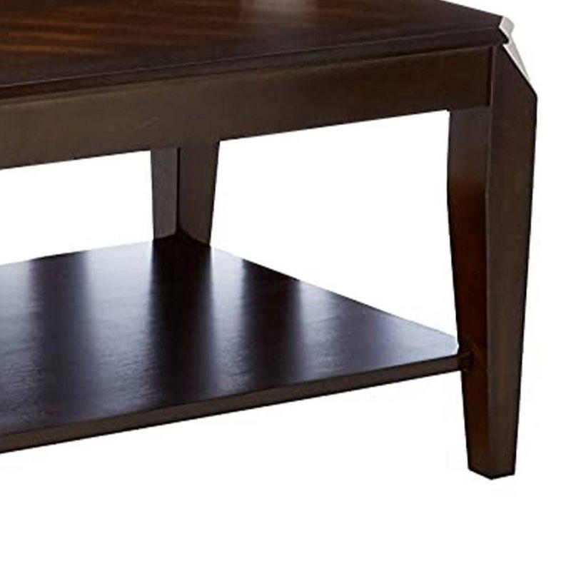 47" Docila Coffee Table Walnut - Acme Furniture: Living Room Furniture with Shelving