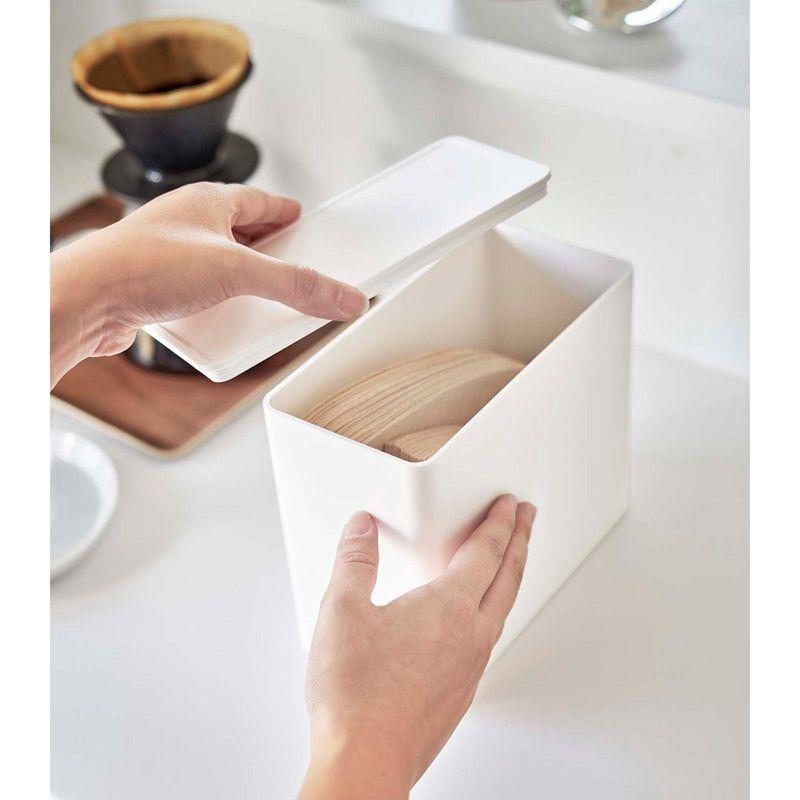 Yamazaki Home Coffee Filter Case, Polypropylene, Lid