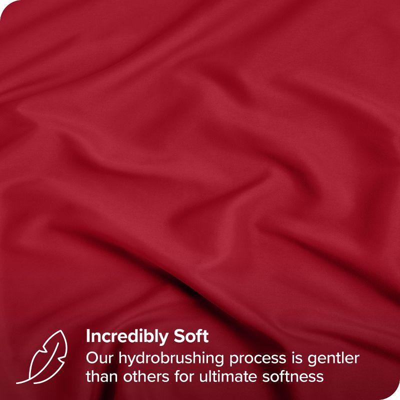 Queen Red Ultra-Soft Microfiber Deep Pocket Fitted Sheet