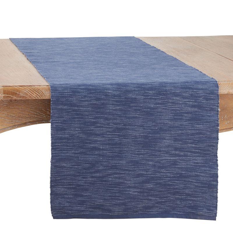 Navy Blue Cotton Classic Design Table Runner