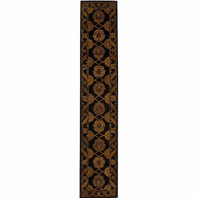 Heritage HG314 Handmade Runner Rug - 2'3"x20' - Black - Safavieh