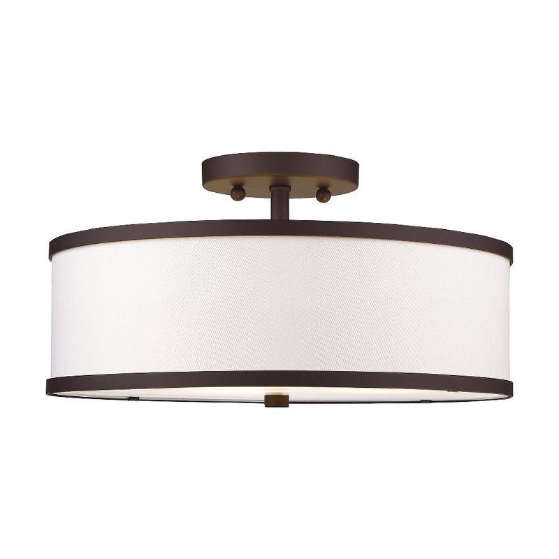 Livex Lighting Park Ridge 3 - Light Semi-Flush Mount in  Bronze