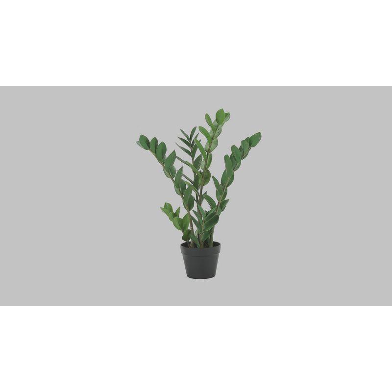 Monarch Specialties Artificial Plant 29 inch Tall Zz Tree Indoor Faux Fake Floor Greenery Potted Real Touch Decorative Green Leaves Black Pot