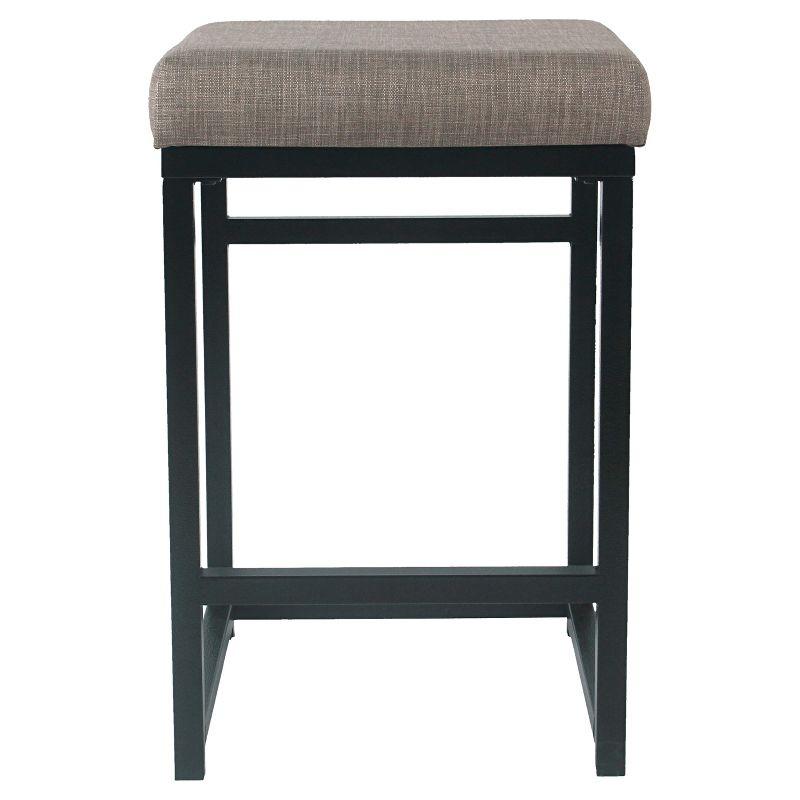 Open Back Metal Counter Height Barstool - HomePop