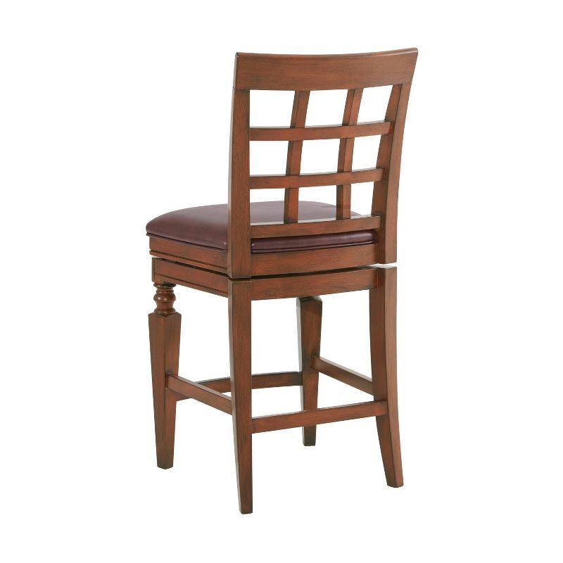 Napa Swivel Upholstered Counter Stool with Solid Wood Frame