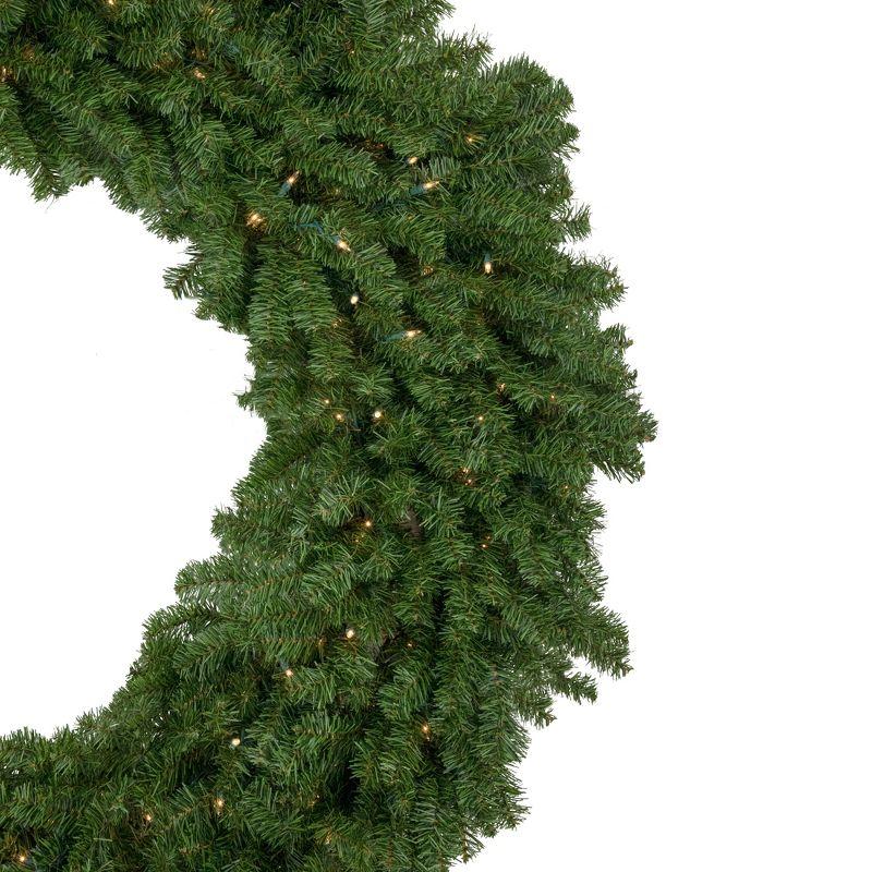 Northlight Pre-Lit Commercial Canadian Pine Artificial Christmas Wreath - 7' - Clear Lights