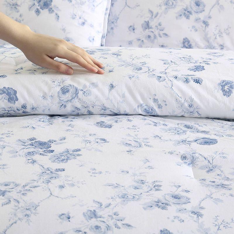 Laura Ashley Laura Ashley Belinda Blue Cotton Comforter Reversible Set