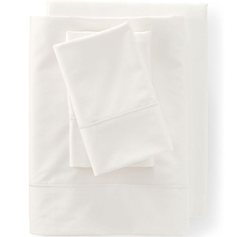 Ivory Twin Cotton Sateen Weave Bed Sheet Set