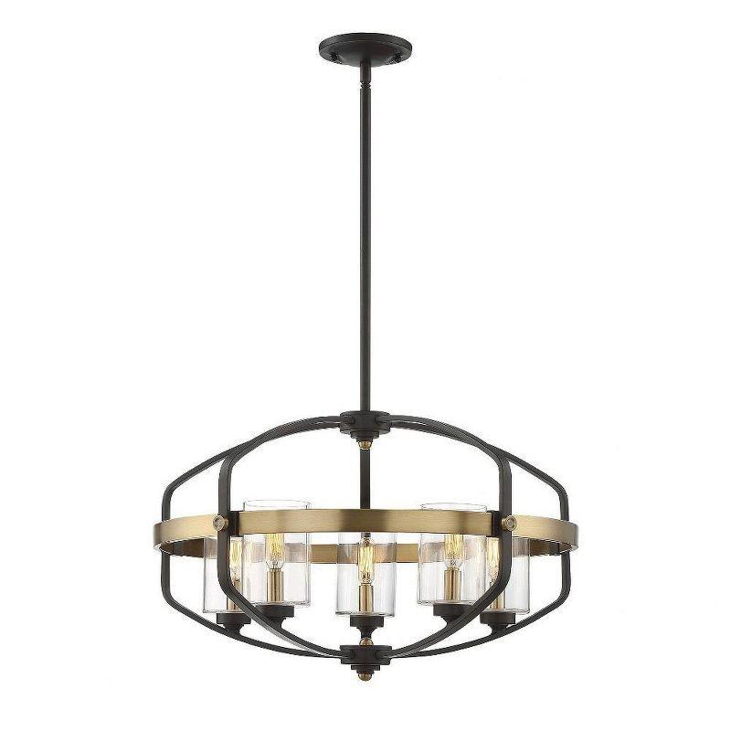 Savoy House Kirkland 5 - Light Pendant in  English Bronze/Warm Brass