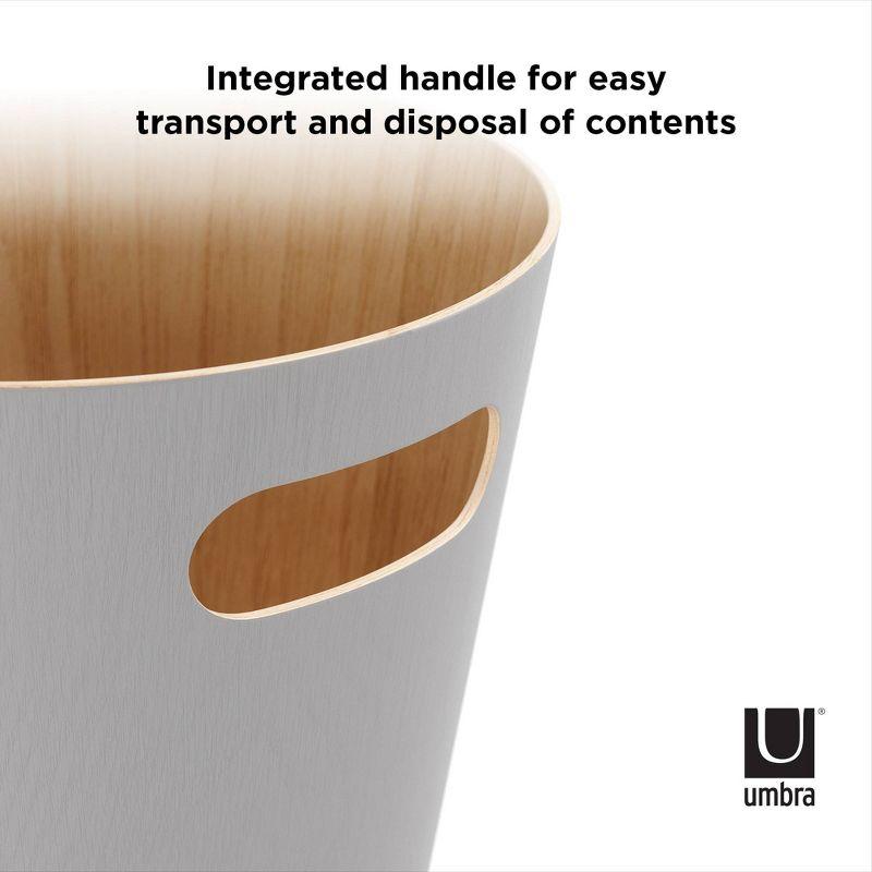 Umbra Woodrow Manufactured Wood Open Waste Basket - 2.25 Gallons