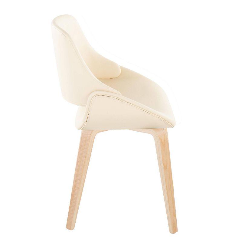 Set of 2 Fabrico Dining Chairs Natural/Cream PU - LumiSource